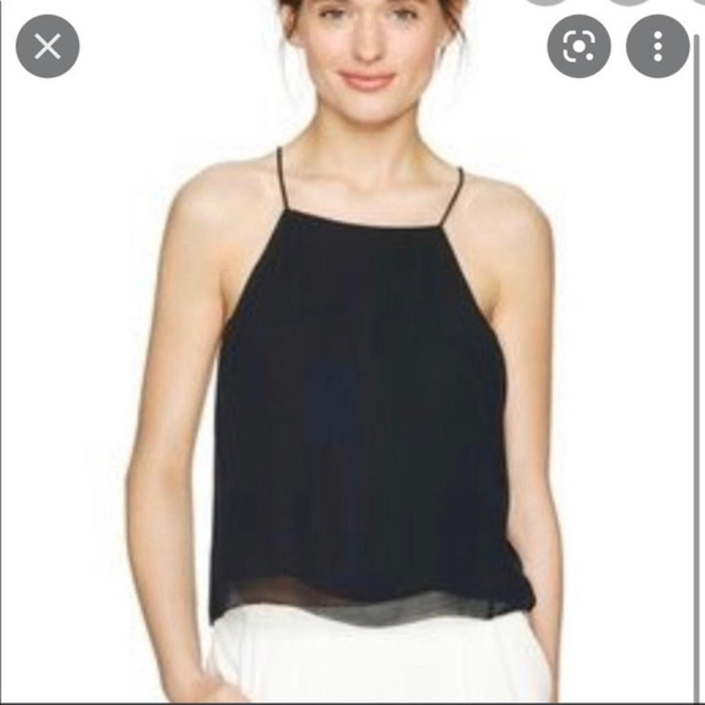 Aritzia Wilfred Silk Blouse tank top high neck size M - Picture 3 of 8